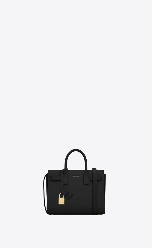 SAINT LAURENT Nano Sac de Jour レディース ベイビー・サック・ド・ジュール(ブラック/レザー) a_V4